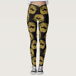 Legging Beijos Dourados do brilho
