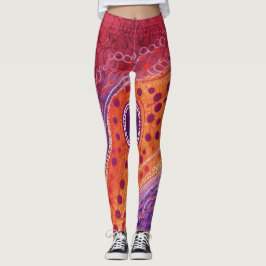 Legging Bela arte Abstrato tradicional