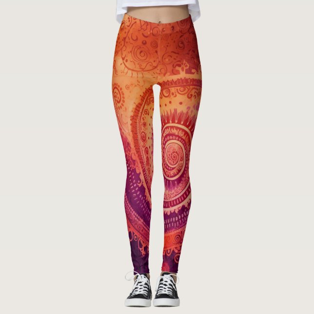 Legging Bela arte Abstrato tradicional (Frente)