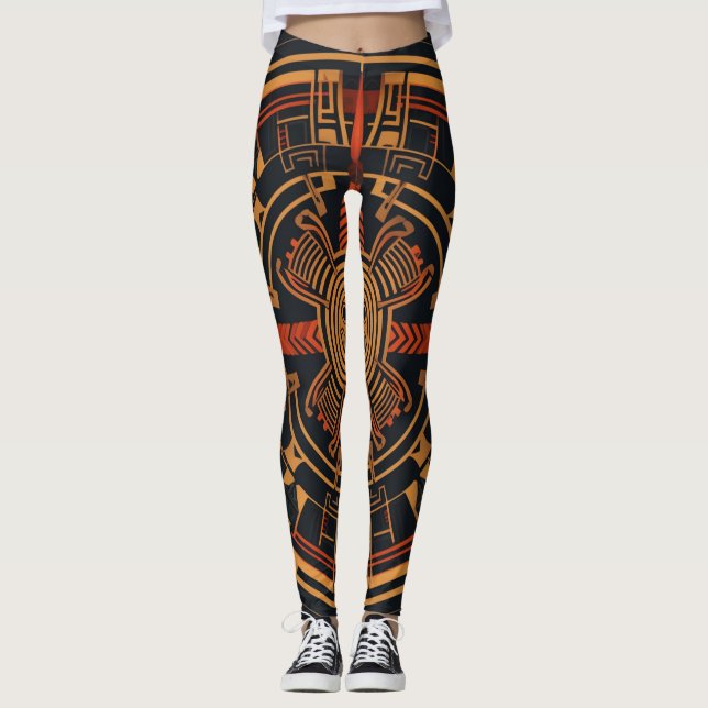 Legging Bela arte Abstrato tradicional (Frente)