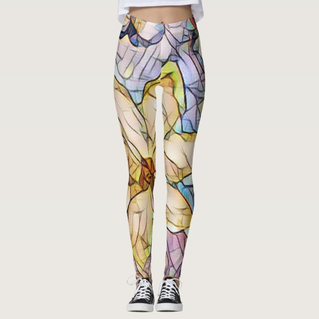 Legging Bela e Única Mosaica Pastel (Frente)