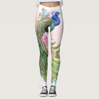 Legging Bela Pavão Aquarela Verde – Arte Elegante