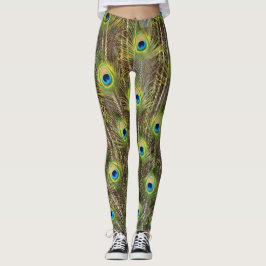 Legging Belas penas de pavão