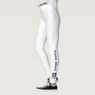 Legging Belize e Bandeira de Belize Personalizados