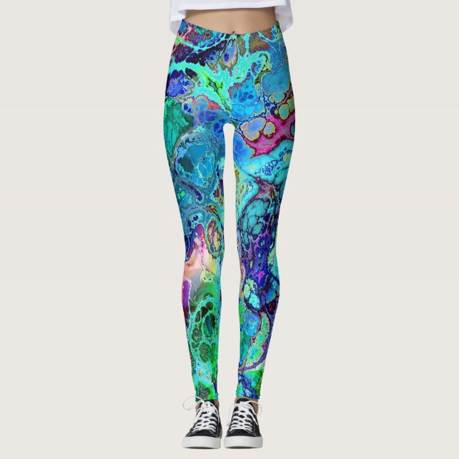 Legging Belo abstrato Marble (Frente)