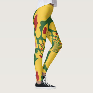 Legging Belo design abstrato de coração com bolinhas samba