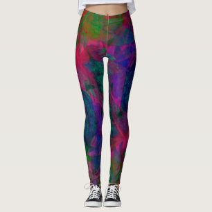 Legging Belo moderno com uma perna fluorescente de movimen