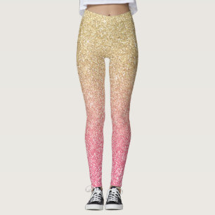 Legging Belo Ombro Dourado rosa-reluzente