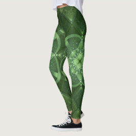 Legging Belo Padrão Celta Verde Fratural