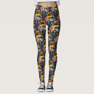 Legging Bengala Cats Pumpkin Halloween Engraçado