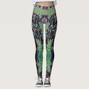 Legging Besouros Pochoir Jazz Art Déco Antigo no Jardim