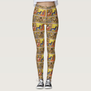 LEGGING BESTIÁRIO MÉDIO,DERES,CAPA,PAINEL DE CAMEL,DRAGÃO