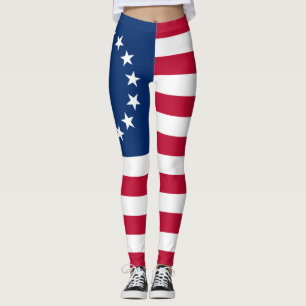 Legging Betsy Ross 13 Stars American Flag