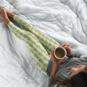 Legging Bicho de Preguiça Fofo Animal Yoga Posição de Lótu