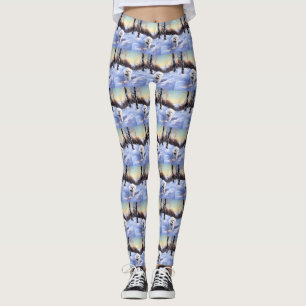 Legging Bichon Frise Deixe Nevar Natal