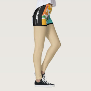 Legging Bichos falsos de arte exclusiva Fashion Zipper Chi