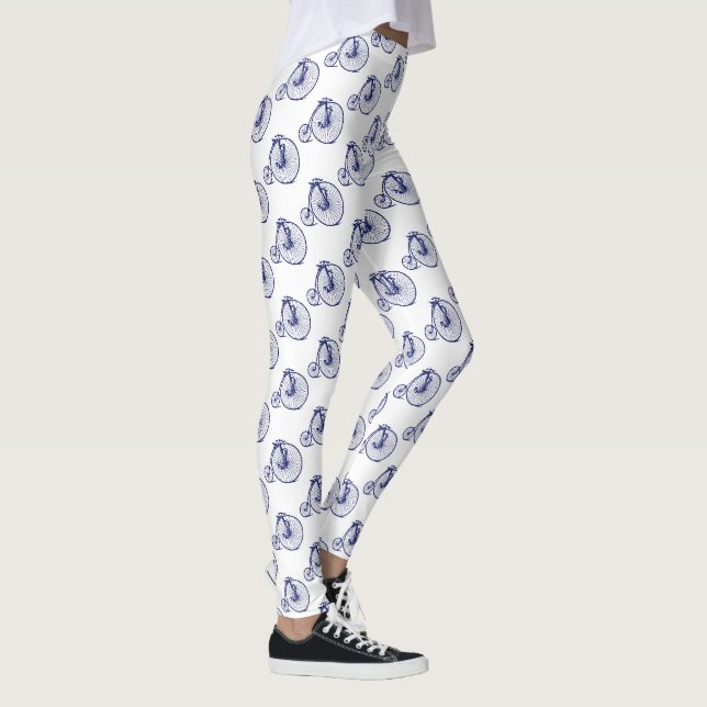 Legging Bicicleta Velocípede Antiga Penny Farthing Azul (Direita)