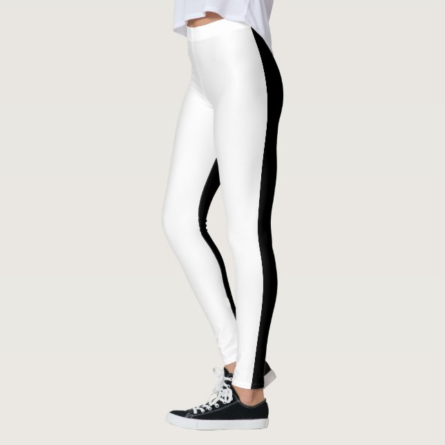 Legging bicolor en blanco y negro (Esquerda)