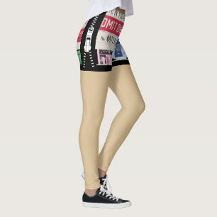 Legging Bilhetes únicos do Cenima Ouvidos falsos shorts Zi