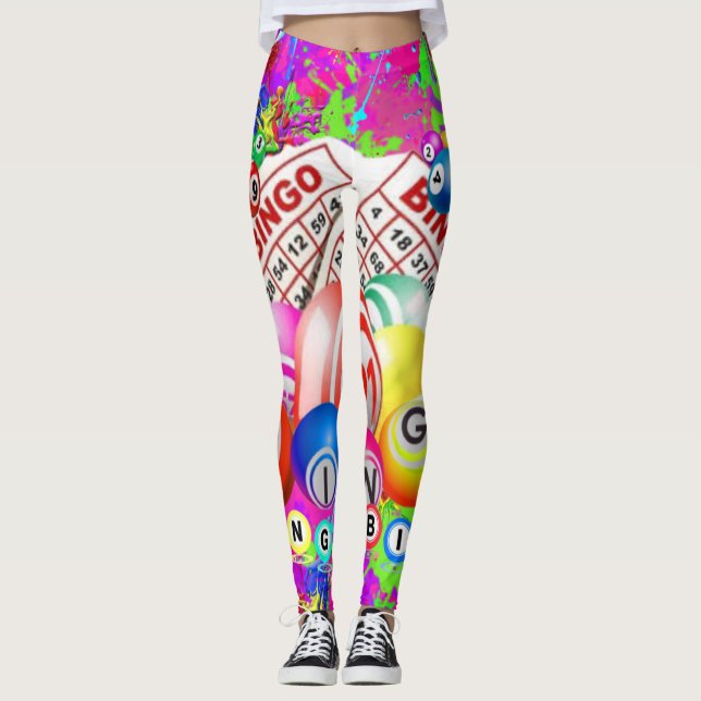 Legging BINGO BINGO Splattered Paint CBDOilPrincess  (Frente)