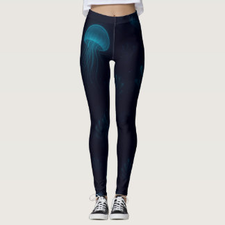 Legging Bioluminescent Deep-Sea Glow Pattern 