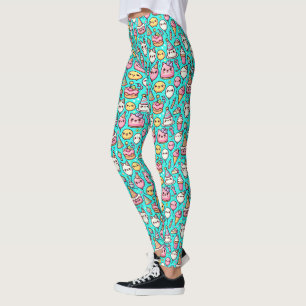 Legging Birthday Kawaii Pattern