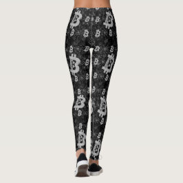 Legging Bitmoeda Digital Cryptocurrency Money Black