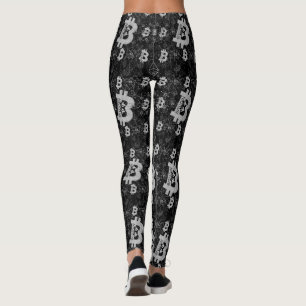 Legging Bitmoeda Digital Cryptocurrency Money Black