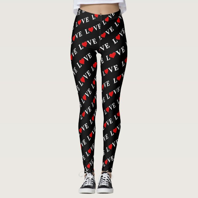 Legging Black AMVE e Heart Minimalist Modern Chic (Frente)