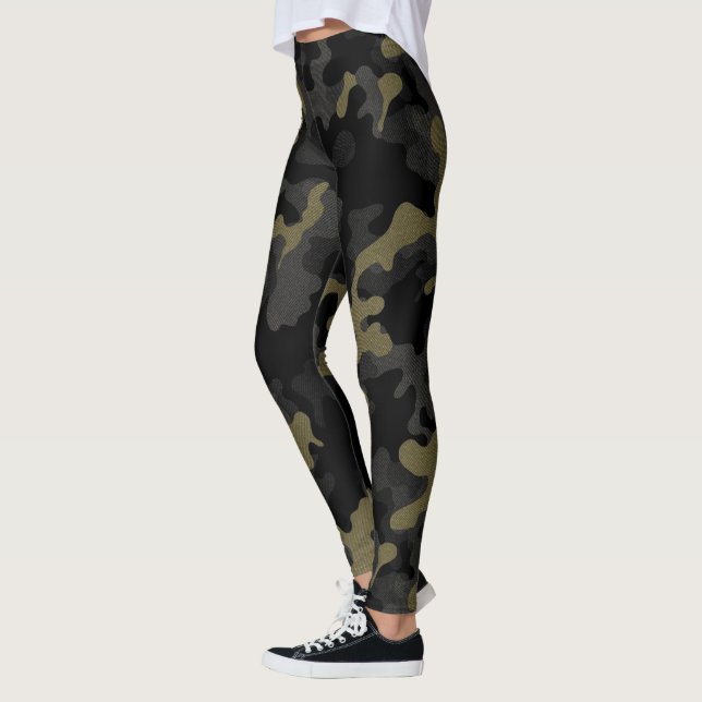 Legging Black Green Camo Urban Cargo Realista (Esquerda)