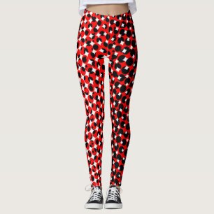 Legging Black Red White Classy