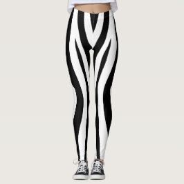 Legging black sport cultura zebra