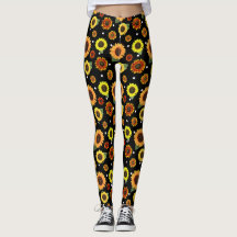 Black Vintage Floral Chic Sunflower Bolinhas