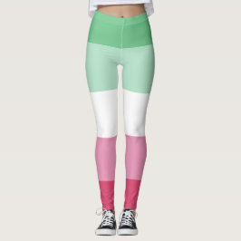 Legging Blindagem branca rosa verde de melancia brosexual