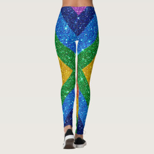 Legging Bling mim acima das caneleiras da forma do pop do