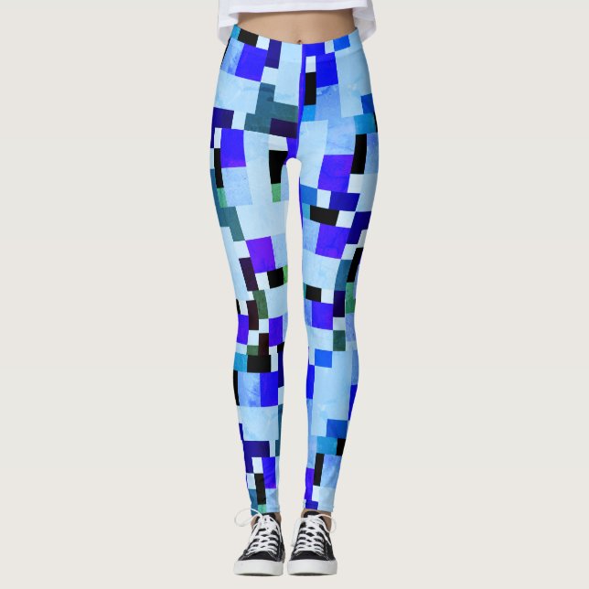 Legging Blocos azuis (Frente)