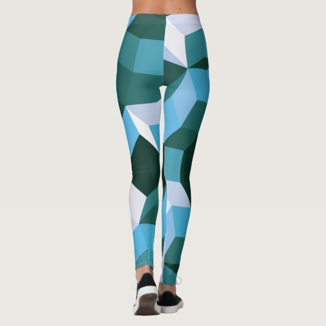 Legging Blocos de cor turquesa (Verso)