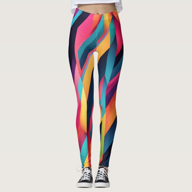 Legging Blocos de cores vibrantes (Frente)