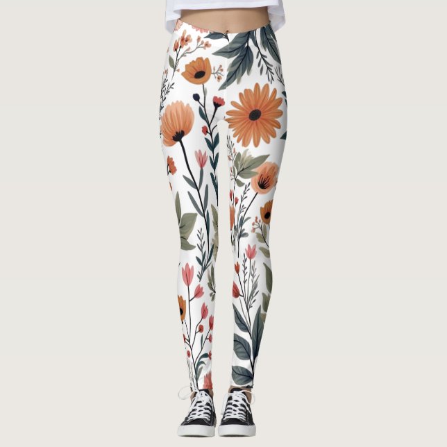 Legging Blogue Onde Você Está Plantado - Floral Inspiracio (Frente)
