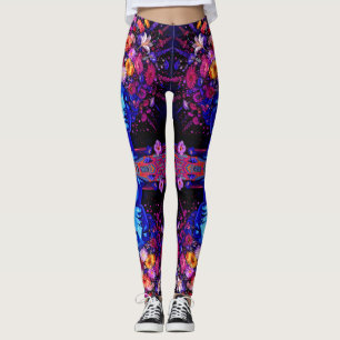 Legging "Bloom of Eternity" - Um Retrato Surreal Colorido