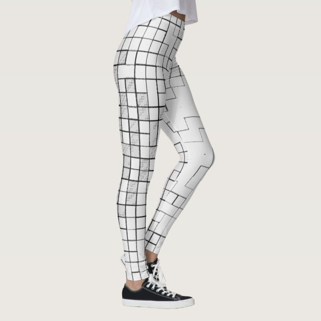 Legging Bloqueado da Coleção de Códigos ICN (Direita)