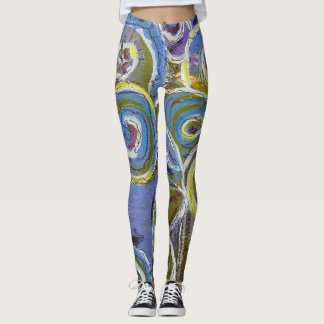 Legging Blue and Purple by Lydia's Art Sangria