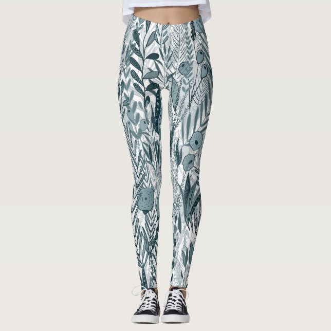 Legging Blue Maximalist Garden (Frente)