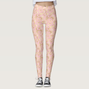 Legging Blush Ginkgo Luxe – Botânica Dourada em Rosa (6)