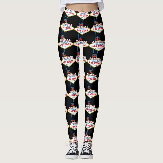 Legging Boa vinda ao sinal de Las Vegas (Frente)
