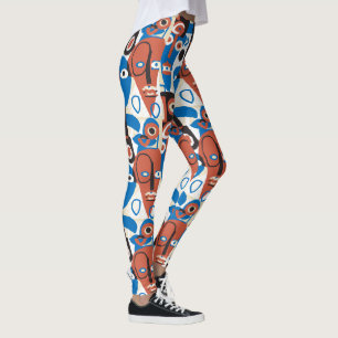 Legging Bobo Rostos inspirado pelo Picasso Retro Modern