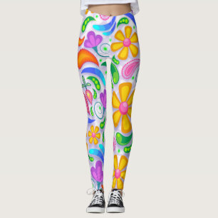 LEGGING BOHEMIAN FLORAL BOHO YOGA PALAVRAS