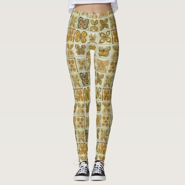 Legging Boho Butterflies Boho Style Patterno (Frente)
