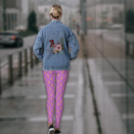 Legging Boho Dusty Botânico Amarelo-Rosa