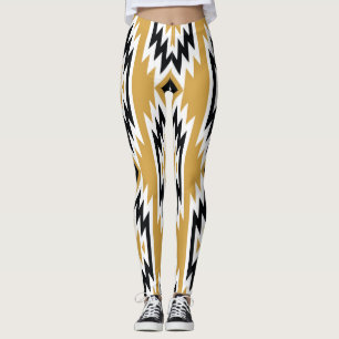 Legging Boho étnico: padrão geométrico de vintage.